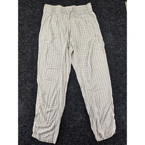 Gilligan & O'Malley Womens Grey Medallion Print Rayon Pajama Jogger Pants Size M